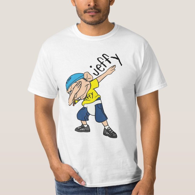 Jeffy Dabbing Funny SML T Shirt (Framsida)