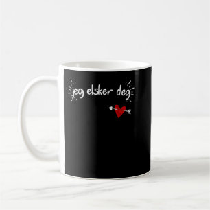 Jeg Elsker Deg - I Kärlek You på norska Kaffemugg