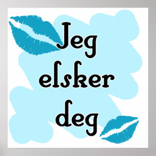 Jeg elsker deg - Norska - I kärlek Poster