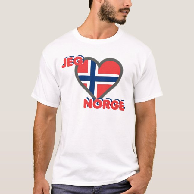 Jeg Elsker Norge (jag älskar norge), T-shirt (Framsida)