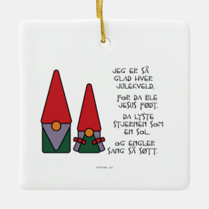Jeg er så joy hver julekveld julgransprydnad keramik