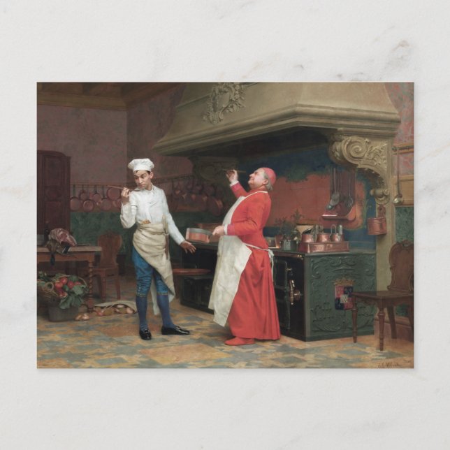 Jehan Georges Vibert - Marvelous Sauce Helg Vykort (Framsida)