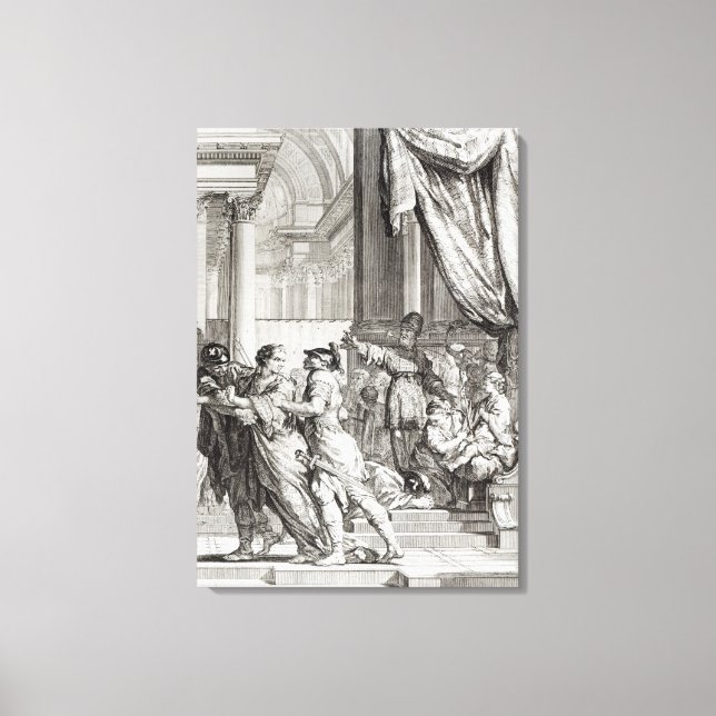 Jehoiada, Jerusalem Proclaim, hög präst Canvastryck (Framsida)