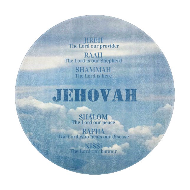 Jehova Jireh Shalom Rapha Blu Himlar White Clouds (Framsidan)
