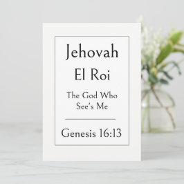 Jehovah El Roi, Guds namn, Uppmuntrande Bibel Inbjudningar