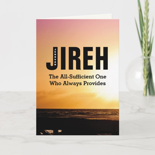 JEHOVAH JIREH Anpassningsbar inspirationskort Kort (Framsida)