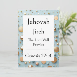 Jehovah Jireh, Guds namn, Uppmuntrande Skrift Inbjudningar