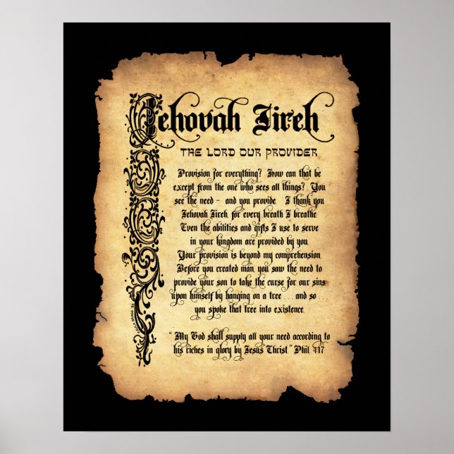 Jehovah Jireh, Lord our Provider: Namn of God Poster (Framsidan)