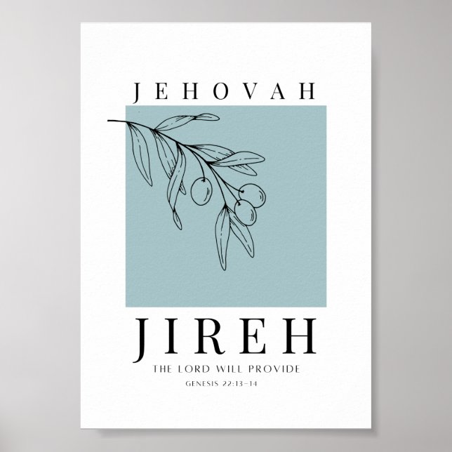 Jehovah Jireh Printable Poster (Framsidan)