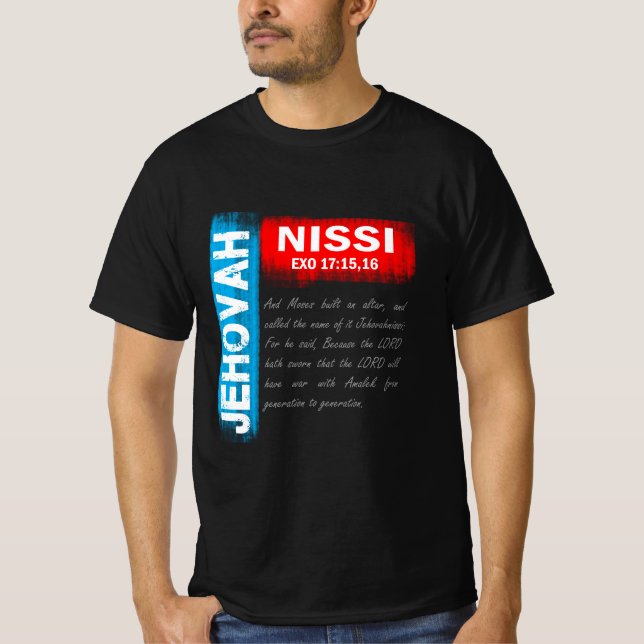 Jehovah Nissi - Gud är min banderoll T Shirt (Framsida)