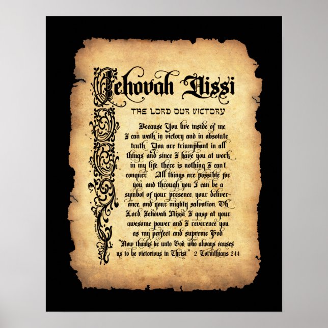 Jehovah Nissi, Lord our Victory: Namn of God Poster (Framsidan)