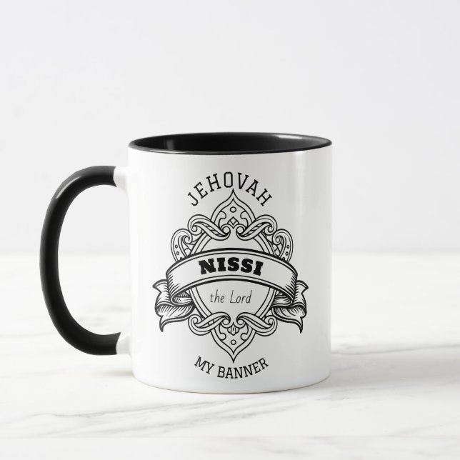 Jehovah Nissi prydnadsfull mugg (Vänster)