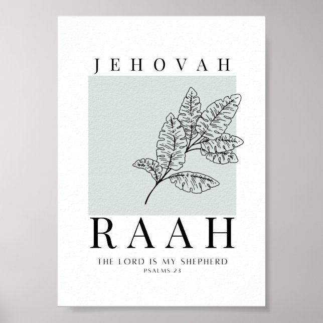Jehovah Raah Printable Poster (Framsidan)