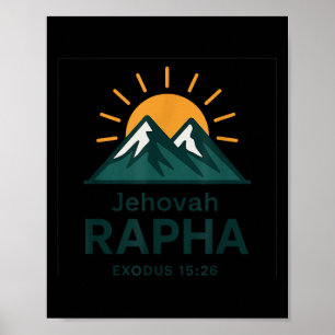 Jehovah Rapha Kristet Tro Berg Bibelvers Poster