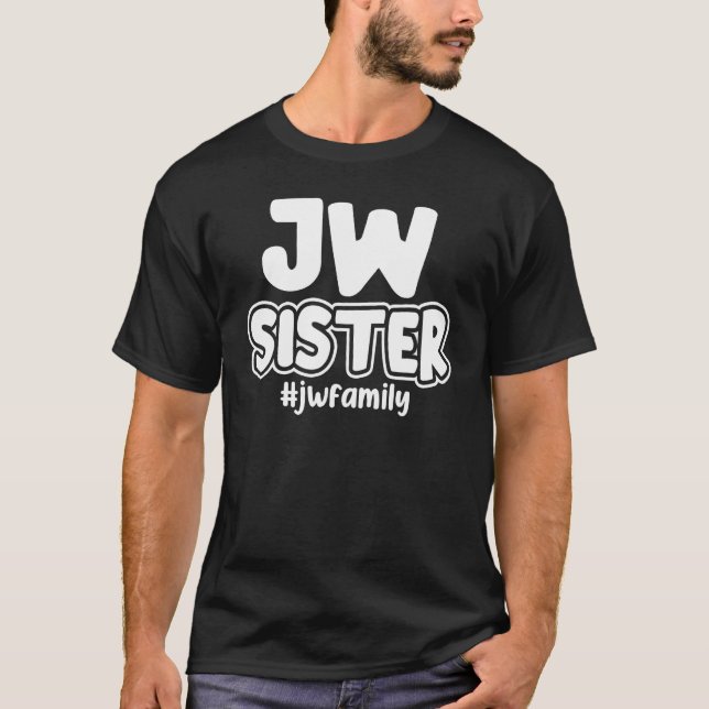 Jehovah s WitVittnes Jw Sister JW Familj T Shirt (Framsida)