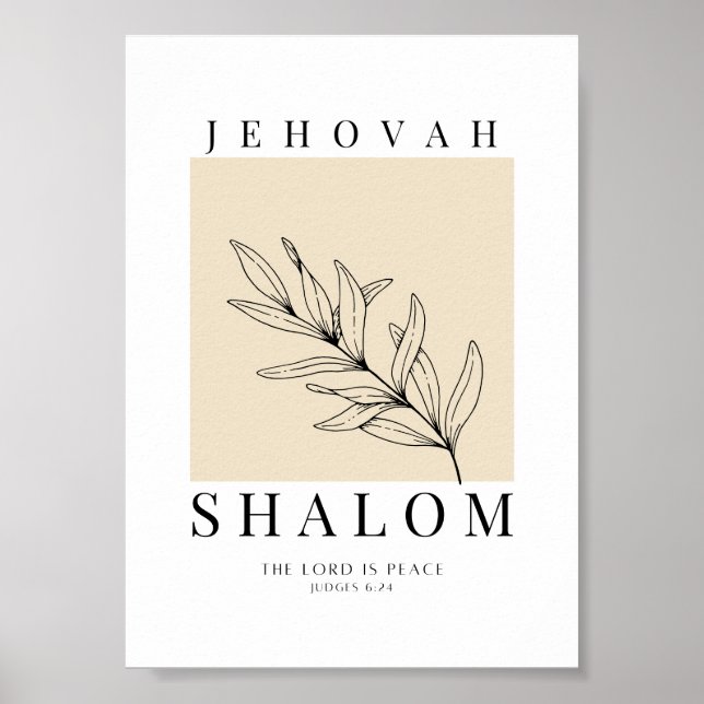 Jehovah Shalom Printable Poster (Framsidan)