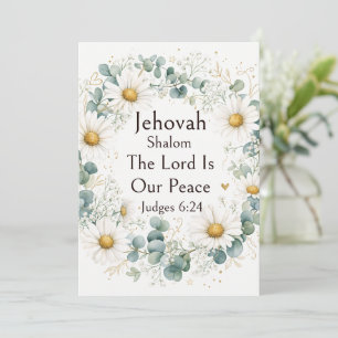 Jehovah Shalom, Vita Prästkragar Eukalyptus Whimsi Inbjudningar