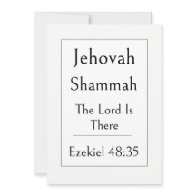 Jehovah Shammah, Guds Namn, Uppmuntrande Bibel