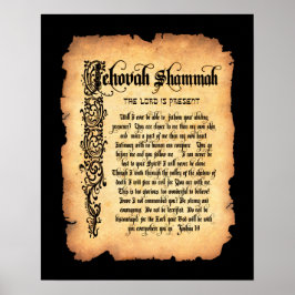 Jehovah Shammah, Lord our Provider: Guds Namn Poster