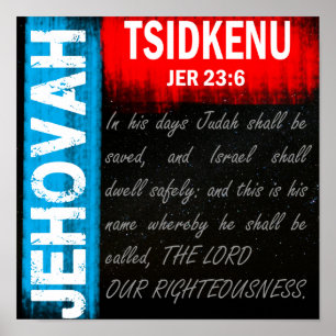 Jehovah Tsidkenu - Herren vår rätt Poster