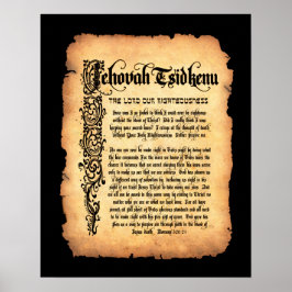 Jehovah Tsidkenu, Lord Righteness: Guds Namn Poster