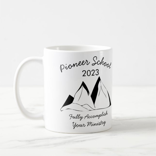Jehovah Witness Pioneer School 2023 Coffee Mugg (Vänster)