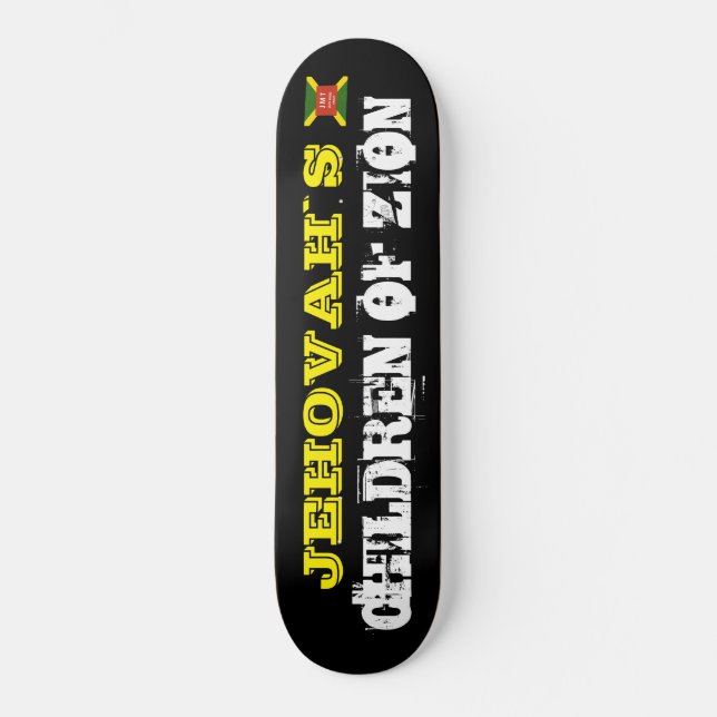 JEHOVAHS BARN OF ZION Skateboard (Framsida)