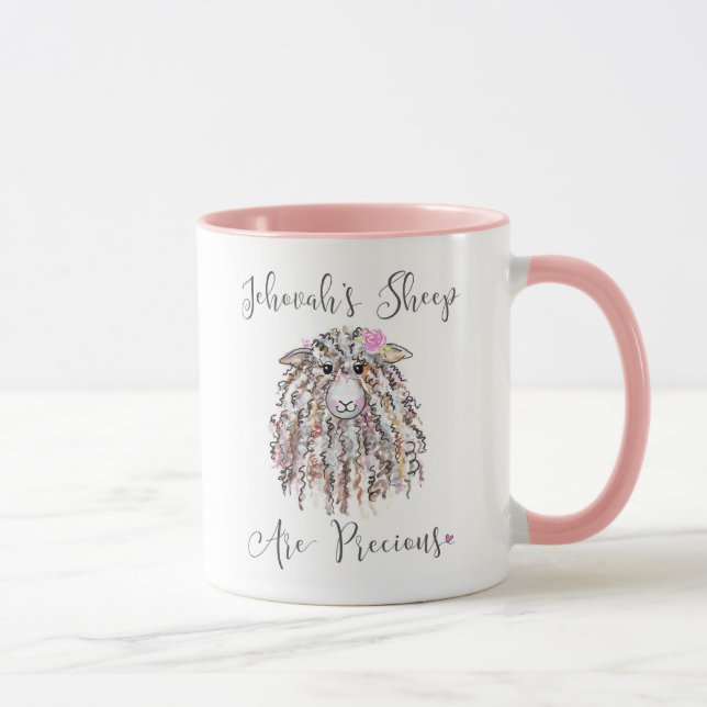 “Jehovah's Sheep are Precious” Mug Mugg (Höger)