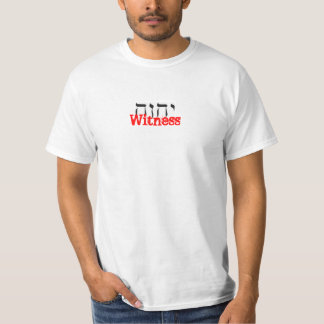 Jehovahs vittne med Matthew 24:14verse på baksida Tee