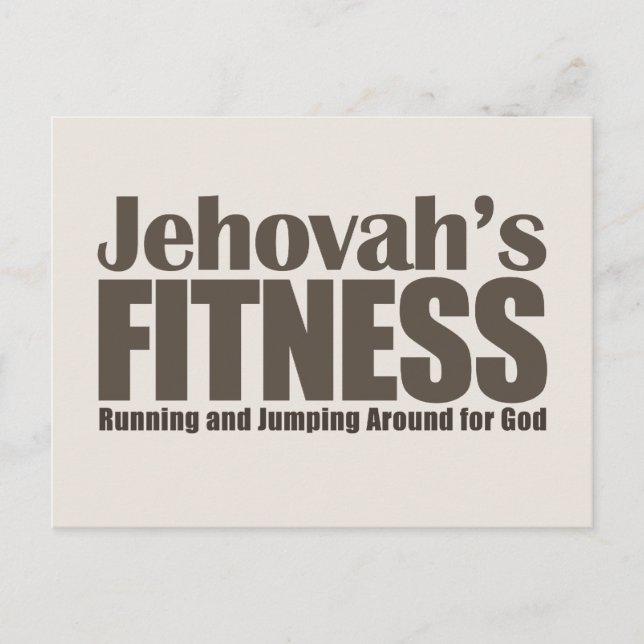 Jehovas Fitness Vykort (Framsida)