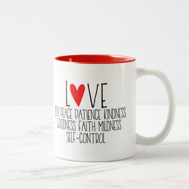 "Jehovas frukt av andligheten"   Två-Tonad Mugg (Höger)