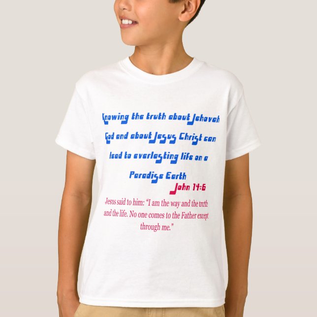 Jehovas vittne John14-6 T Shirt (Framsida)