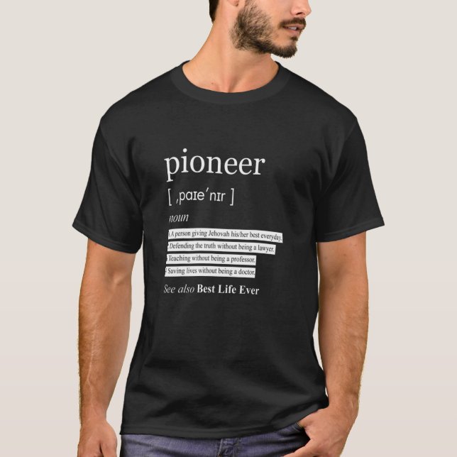 Jehovas vittne Pioneer Definition Best Life Kväll T Shirt (Framsida)
