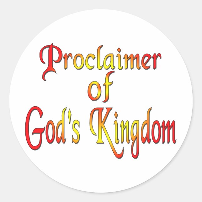 Jehovas vittne runt klistermärke (Framsida)