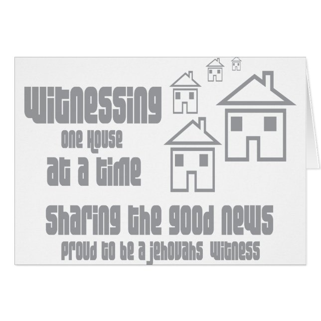 Jehovas vittne vittnen hälsningskort (Framsidan Horizontal)