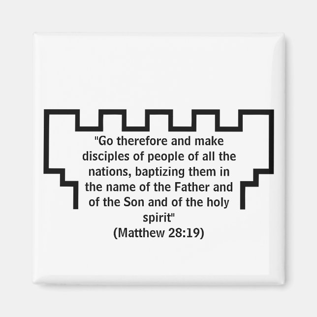 Jehovas Witness Watchtower 28:19 Magnet (Framsidan)