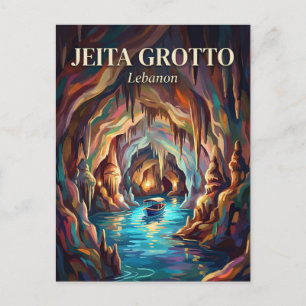 Jeita grotta Libanon Vykort