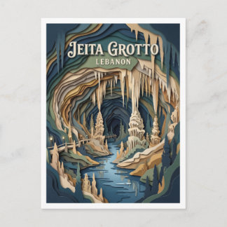 Jeita grotta Libanon Vykort