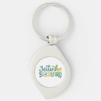 Jeitinho Brasileiro Swirl Silverfärgad Nyckelring