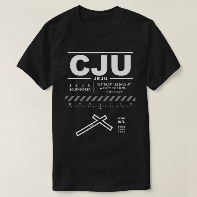 Jeju Internationell flygplats CJU T Shirt (Design framsida)