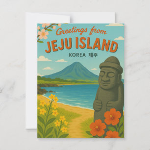 Jeju Island Korea Postcard Vykort