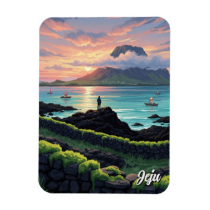 Jeju Island Sydkorea Resa Magnet