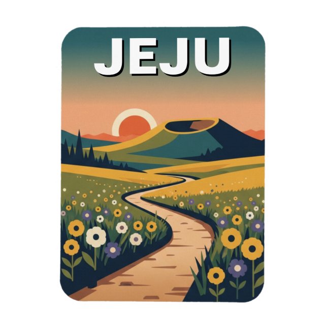 Jeju Island Sydkorea Resa Magnet (Vertikal)