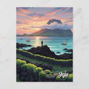 Jeju Island Sydkorea Resa Vykort