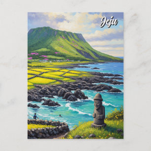 Jeju Island Sydkorea Travel Vykort