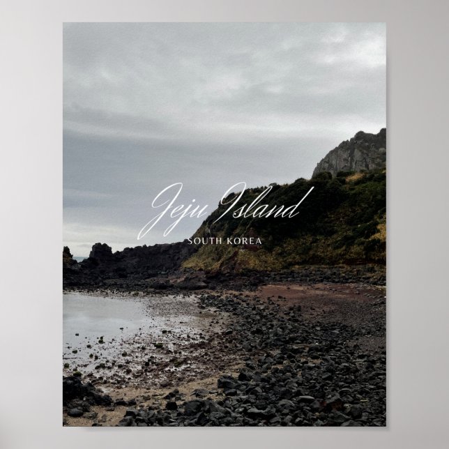 Jeju - ön Jeju - Sydkorea - 제 주 도 - 제 주 Poster (Framsidan)