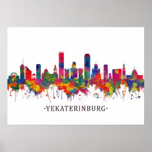 Jekaterinburg Ryssland Skyline Poster