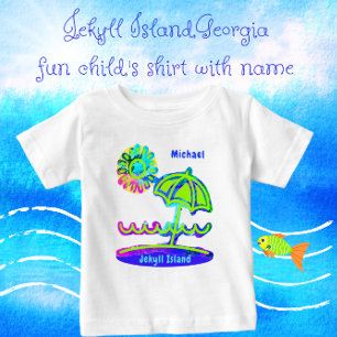 Jekyll Georgia Beach Umbrella Sol och Vinkara T Shirt