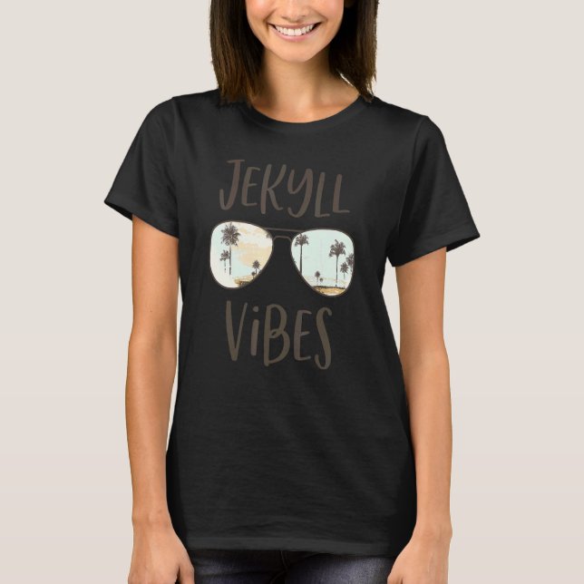 Jekyll Georgia Beach Vibes Ocean Sunset Sol T Shirt (Framsida)