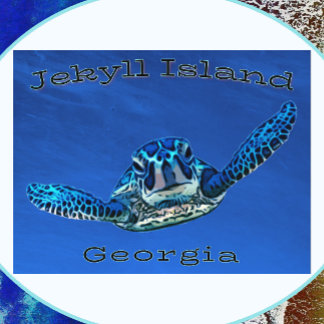 Jekyll Georgia Swimming Sea Turtle Vykort
